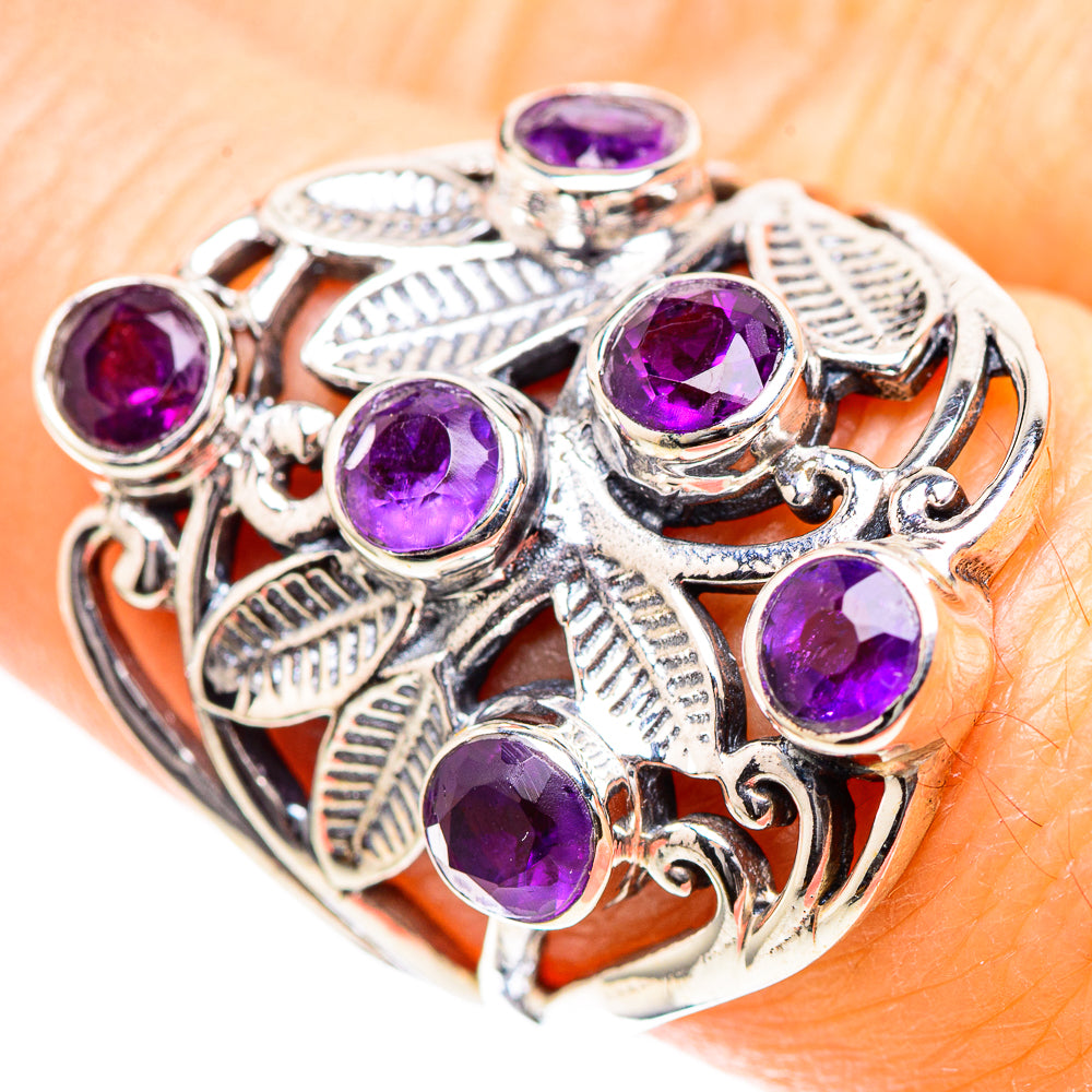 Faceted Amethyst Ring Size 8 (925 Sterling Silver) RING136625
