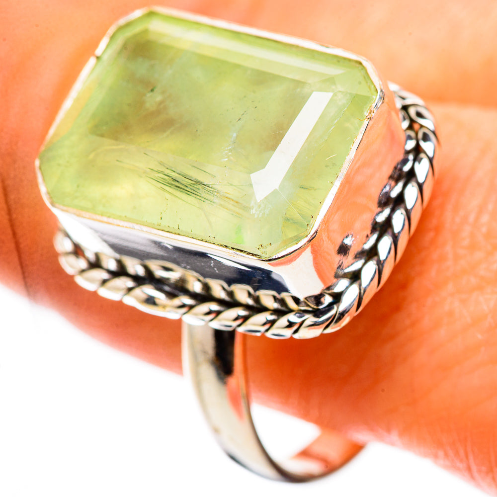 Anasilvercos Large Prehnite Ring Size 11.75 (925 Sterling Silver)