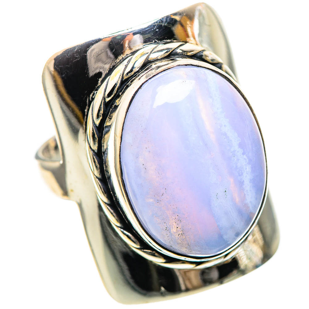 Blue Lace Agate 925 Sterling Silver Ring Size 7 Ana Co R136221