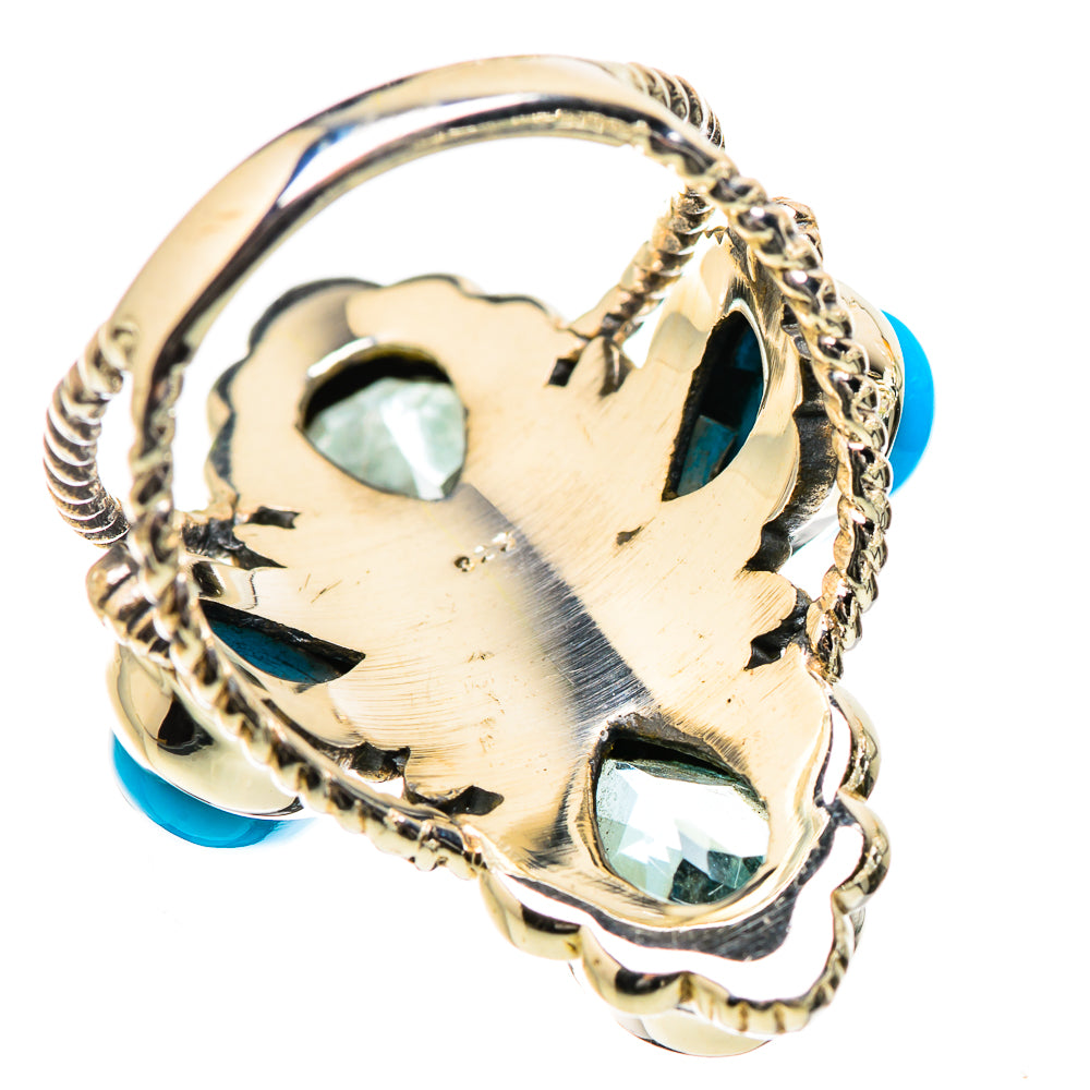Large Blue Topaz, Sleeping Beauty Turquoise Ring Size 6 (925 Sterling Silver) RING135580