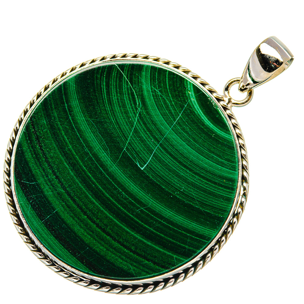 Malachite Pendant 2" (925 Sterling Silver) PD37136