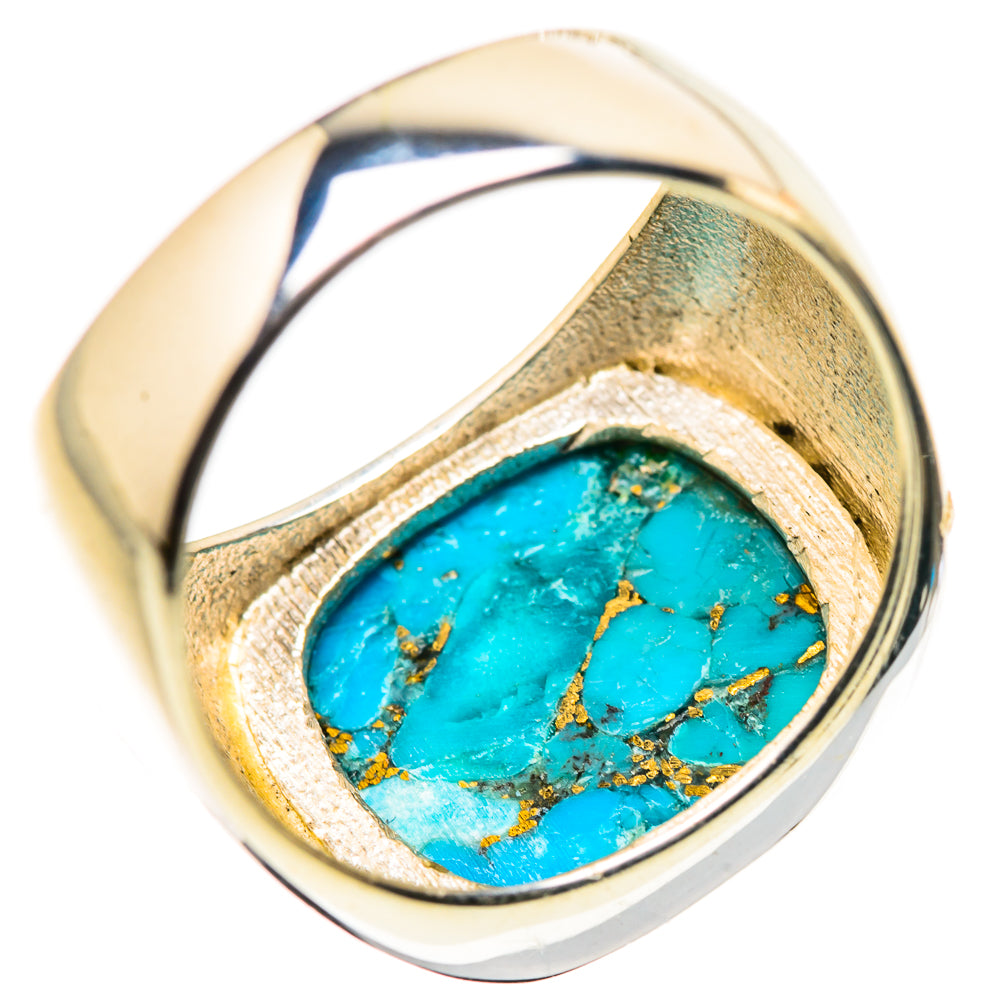 Blue Copper Composite Turquoise Ring Size 8 (925 Sterling Silver) RING134656