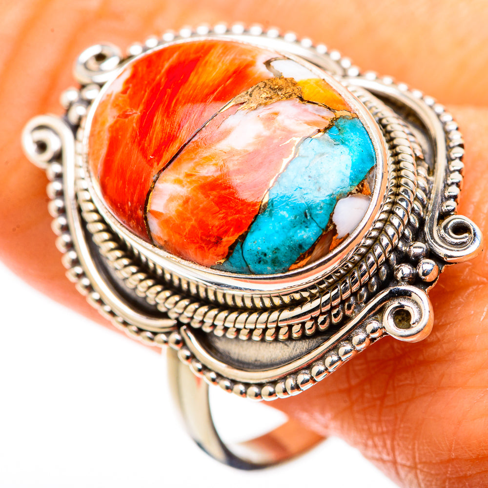 Spiny Oyster Turquoise Ring Size 11.75 (925 Sterling Silver) RING134878