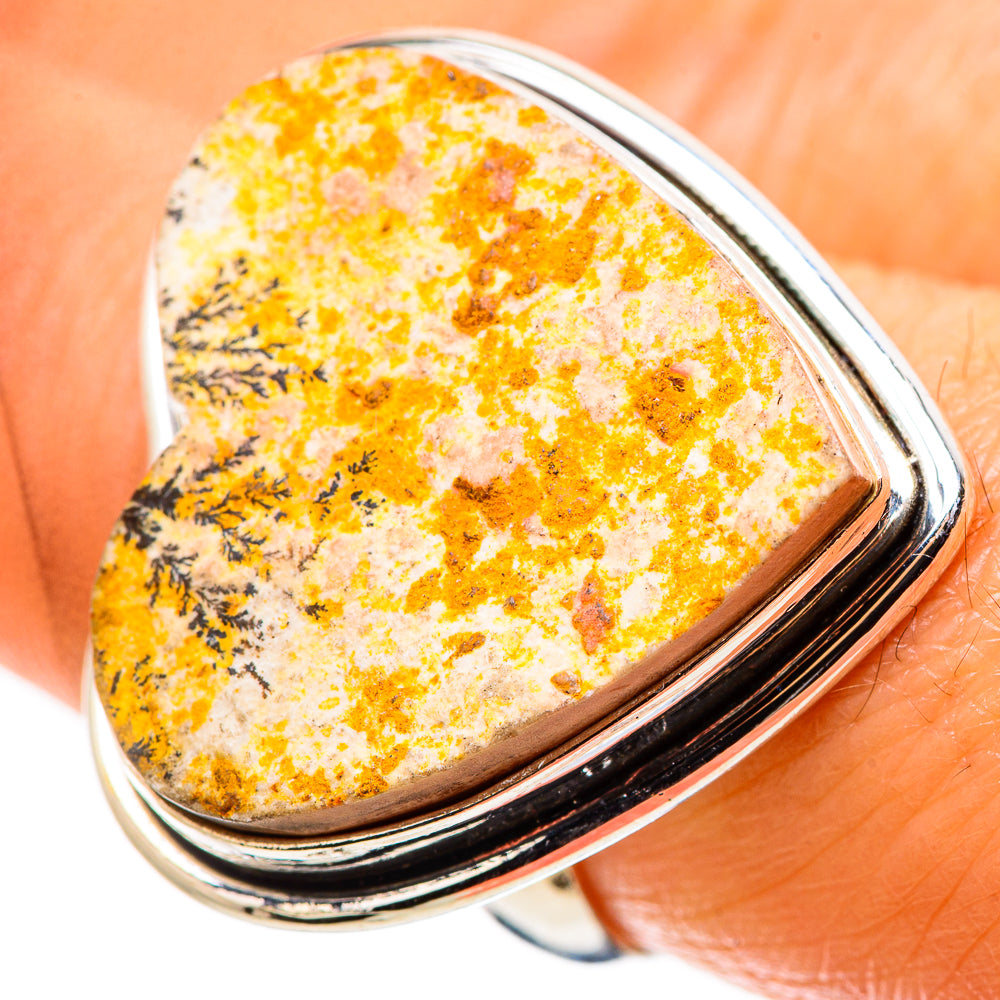 Scenic Dendritic Agate Ring Size 8.25 (925 Sterling Silver) RING134953