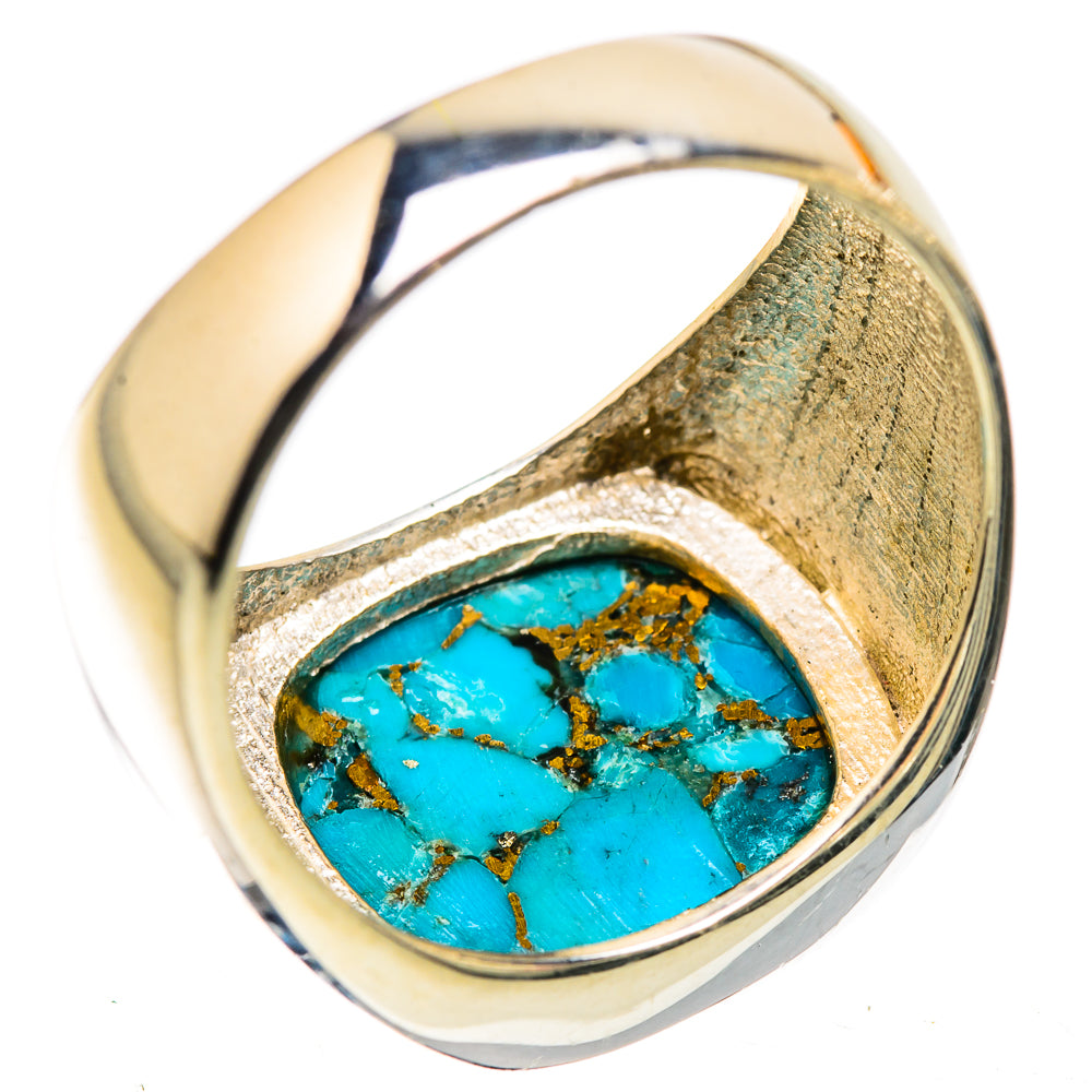Blue Copper Composite Turquoise Ring Size 9 (925 Sterling Silver) RING135691