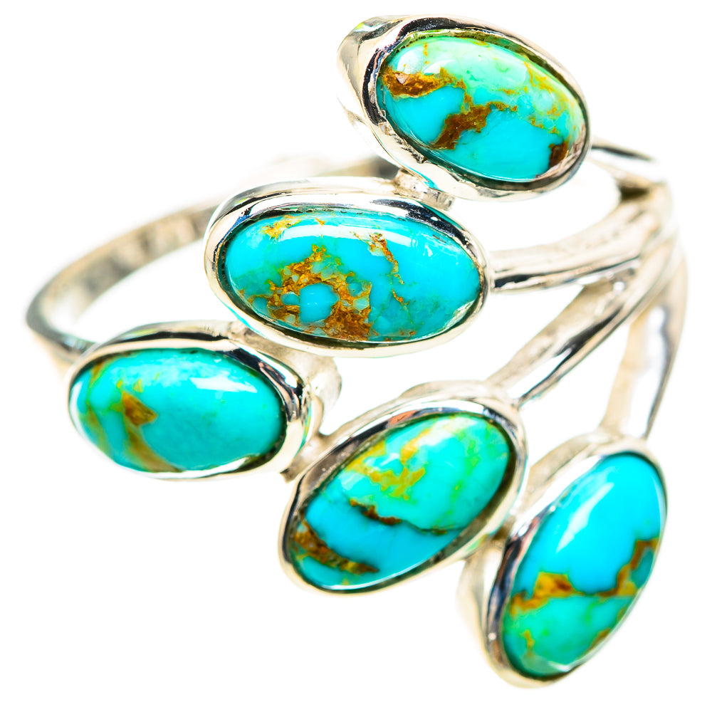 Blue Copper Composite Turquoise Ring Size 9.5 (925 Sterling Silver) RING136486