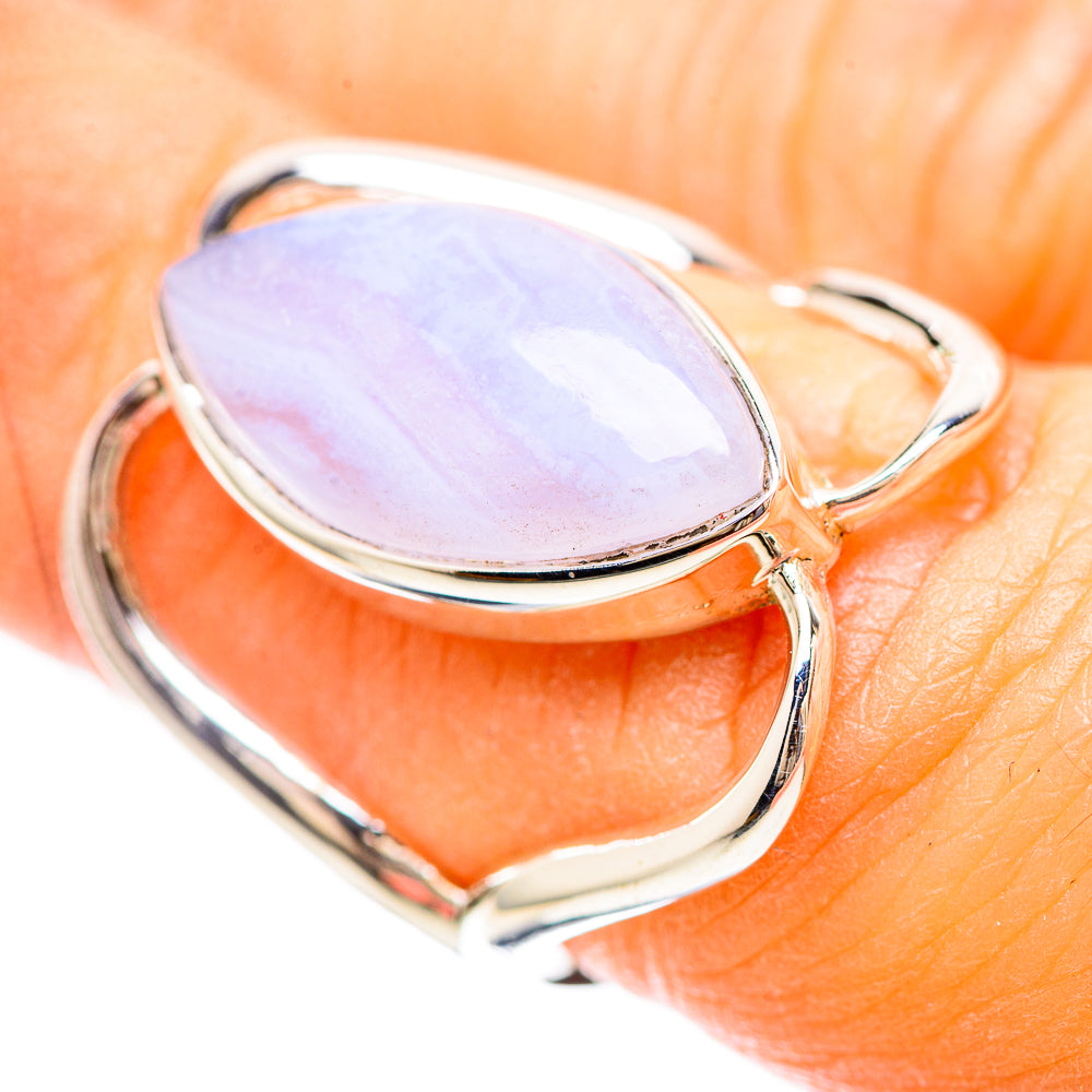 Blue Lace Agate Ring Size 6.25 (925 Sterling Silver) RING136400