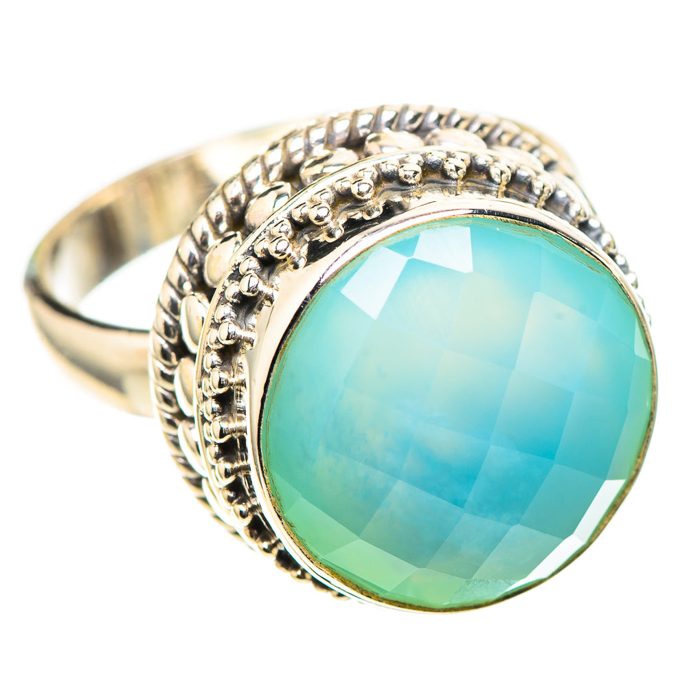 Aqua Chalcedony Ring Size 8.25 (925 Sterling Silver) RING136864