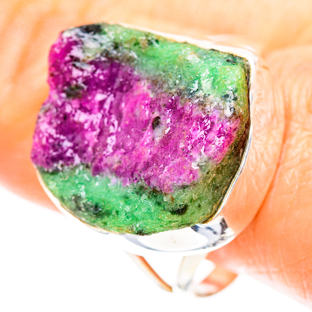 Rough Ruby Zoisite 925 Sterling Silver Ring Size 10.75 (925 Sterling Silver) RING137189