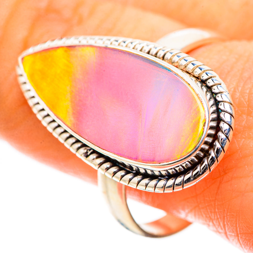 Anasilvercos Aura Opal Ring Size 11 (925 Sterling Silver)