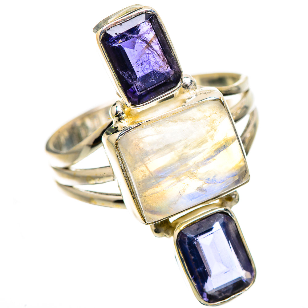 Rainbow Moonstone, Tanzanite Ring Size 10 (925 Sterling Silver) RING135489