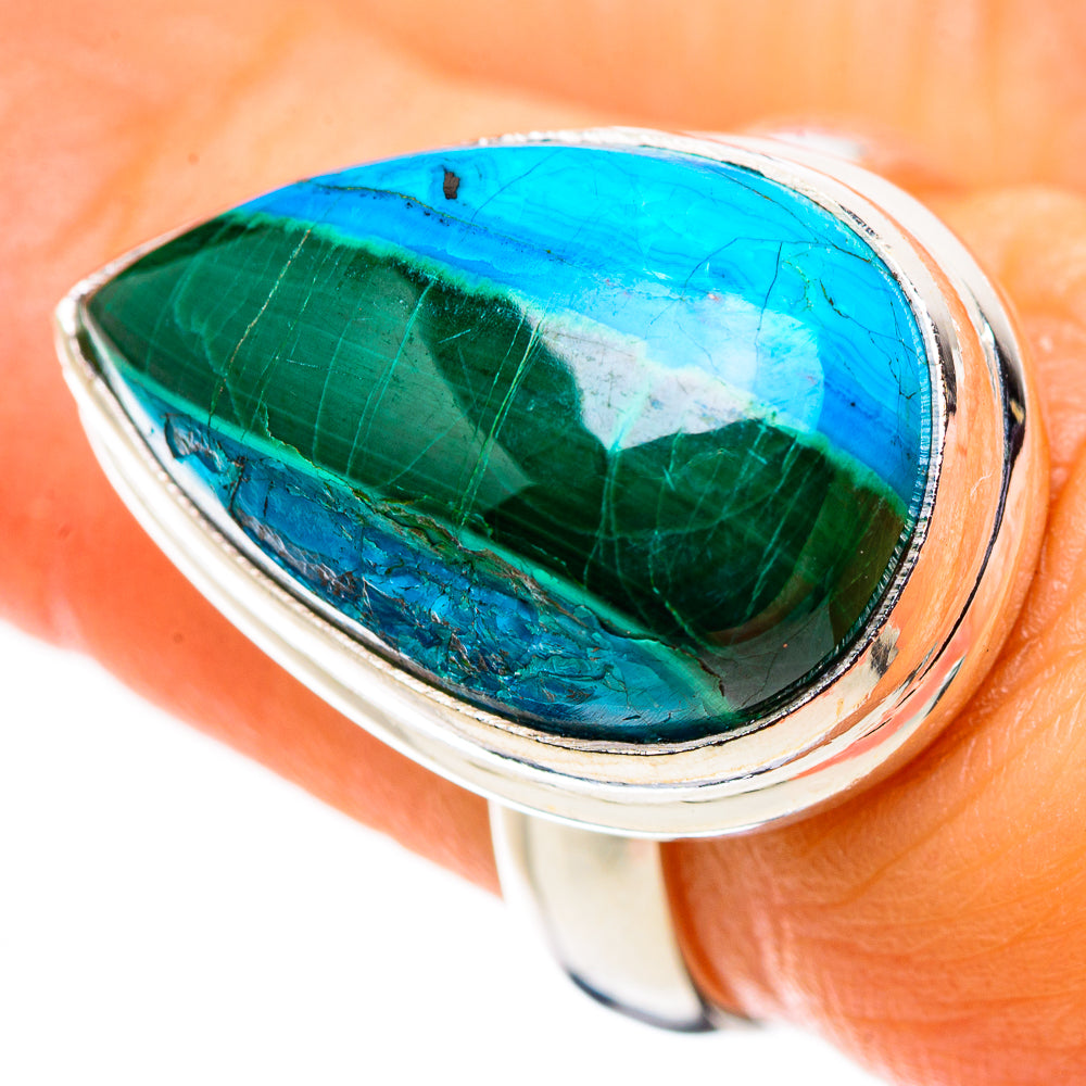 Malachite In Chrysocolla Ring Size 6.5 (925 Sterling Silver) RING135648