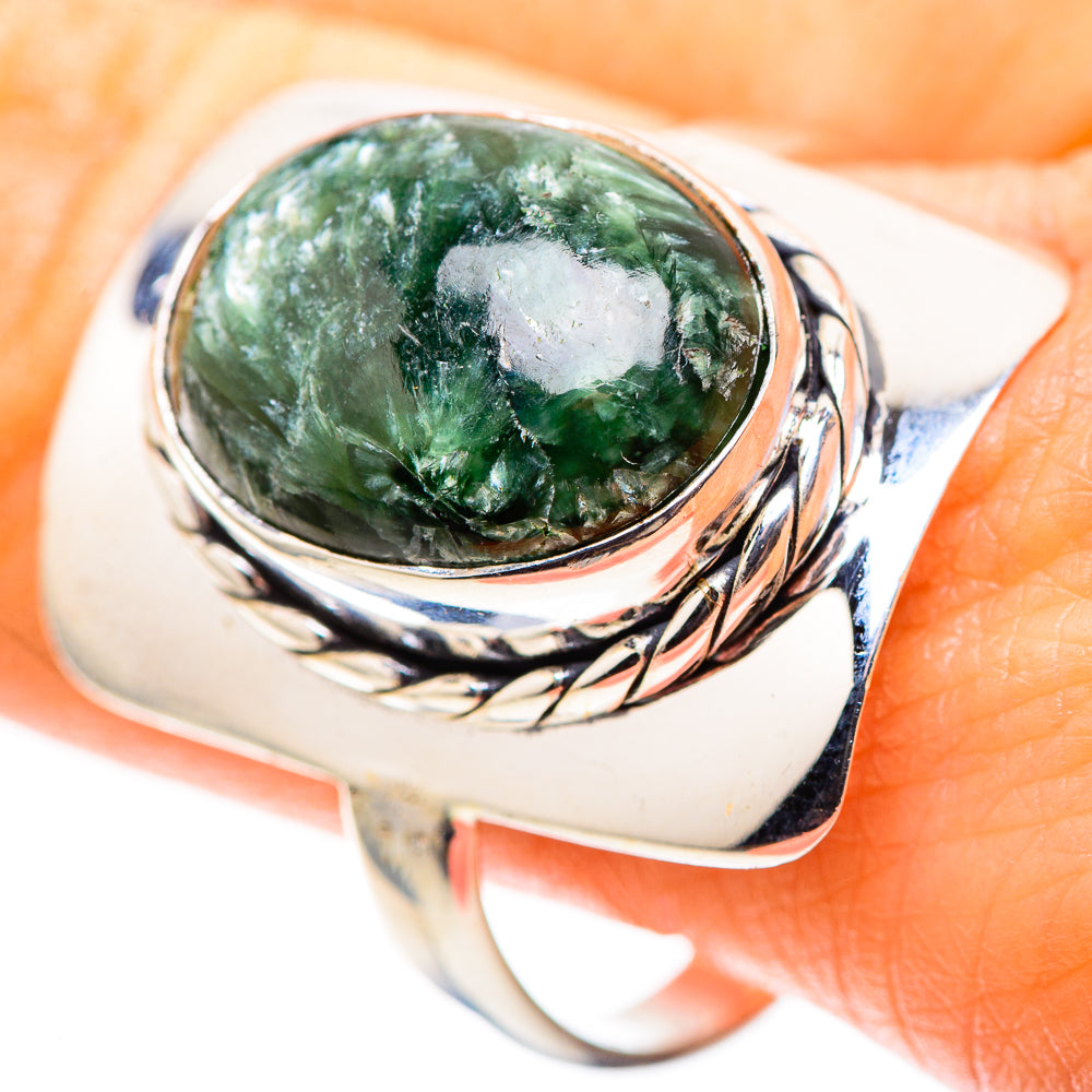 Seraphinite 925 Sterling Silver Ring Size 11.25 (925 Sterling Silver) RING137380