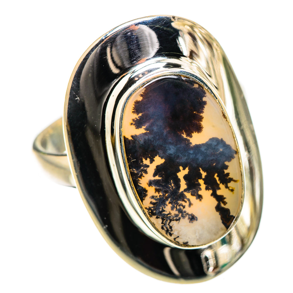 Scenic Dendritic Agate Ring Size 9 (925 Sterling Silver) RING135507