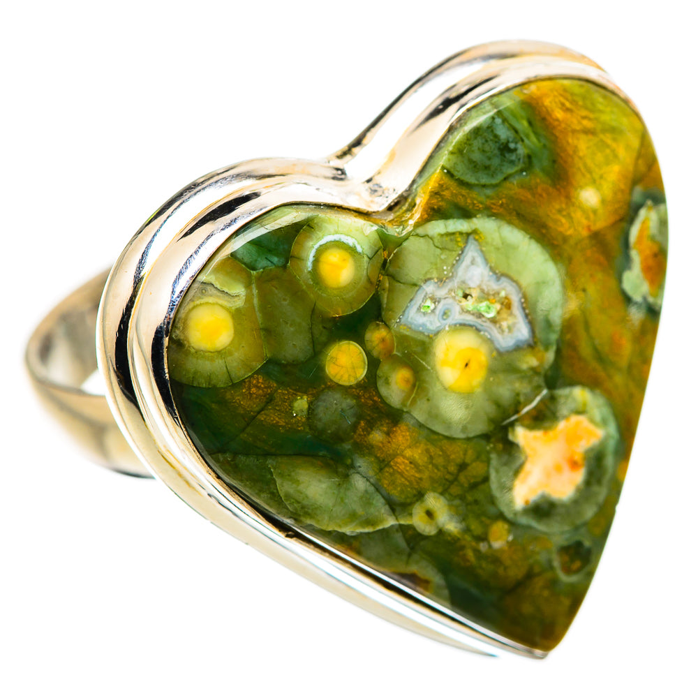 Large Rainforest Jasper Ring Size 9 (925 Sterling Silver) RING135734