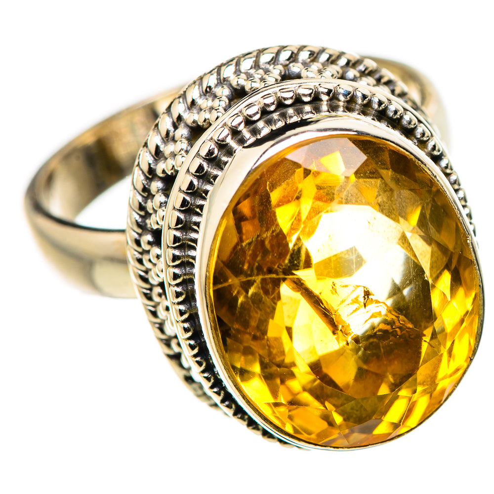 Faceted Citrine Ring Size 7.25 (925 Sterling Silver) RING134603