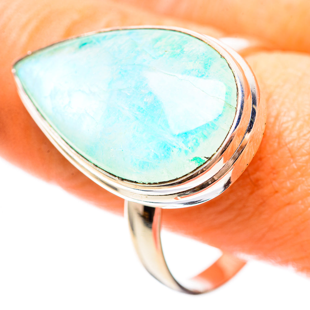 Green Moonstone 925 Sterling Silver Ring Size 12.5 Ana Co R136314