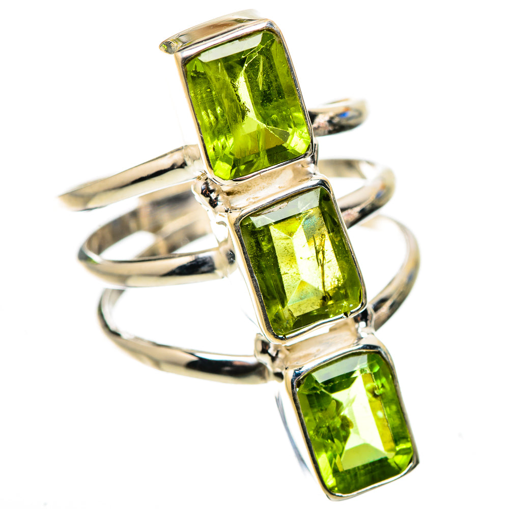 Anasilvercos Peridot Ring Size 8.5 (925 Sterling Silver)