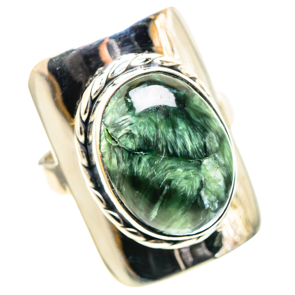 Seraphinite 925 Sterling Silver Ring Size 7.75 (925 Sterling Silver) RING137488