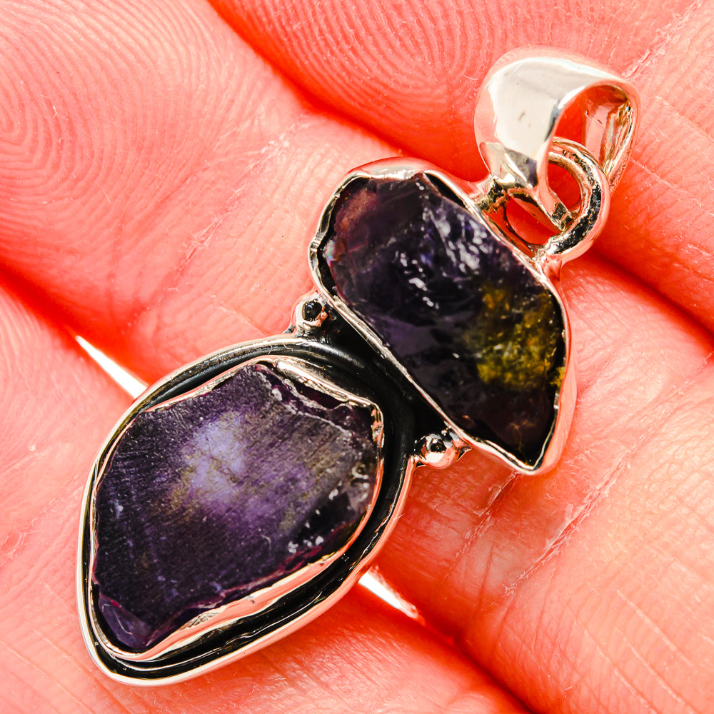 Rough Tanzanite Pendant 1 1/2" (925 Sterling Silver) PD36799