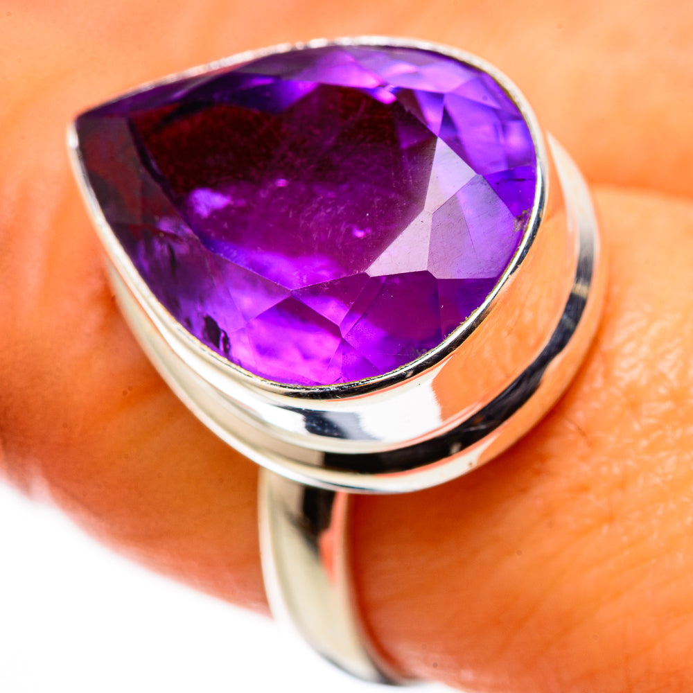 Faceted Amethyst Ring Size 8 (925 Sterling Silver) RING134628