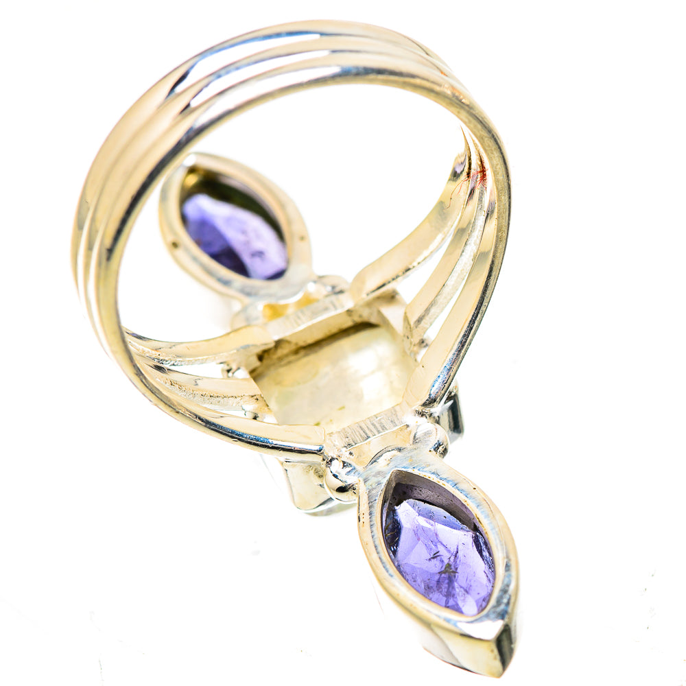Rainbow Moonstone, Tanzanite Ring Size 7.5 (925 Sterling Silver) RING135514