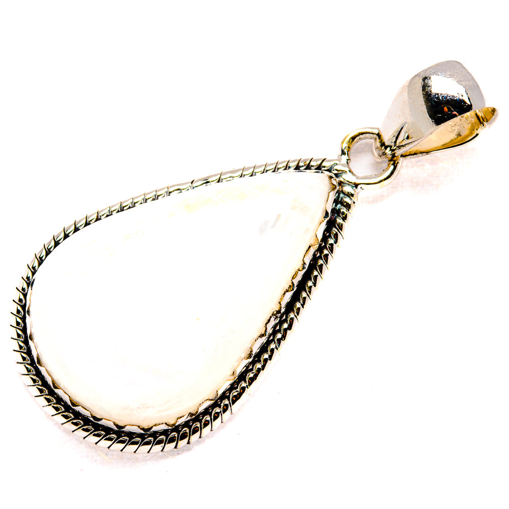 Rainbow Moonstone Pendant 1 3/4" (925 Sterling Silver) PD36747