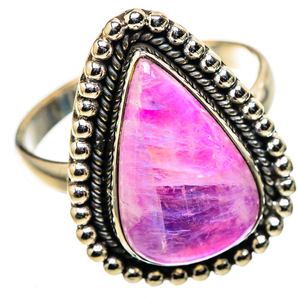 Large Pink Moonstone Ring Size 13 (925 Sterling Silver) RING136182