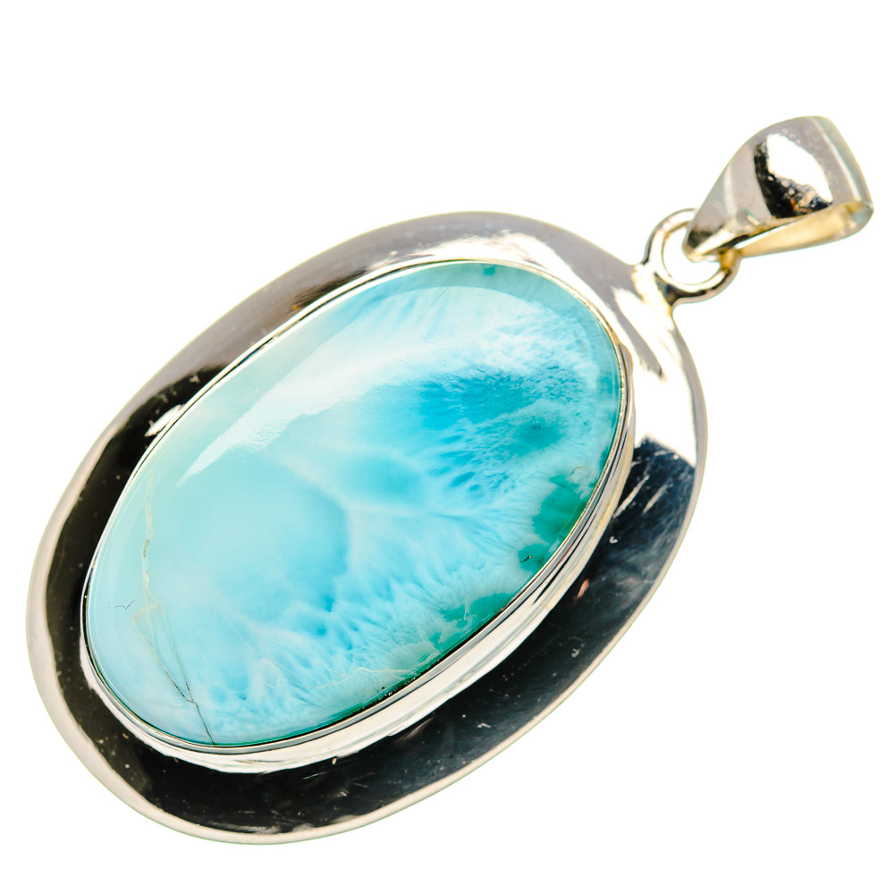 Larimar Pendant 1 3/4" (925 Sterling Silver) PD37066