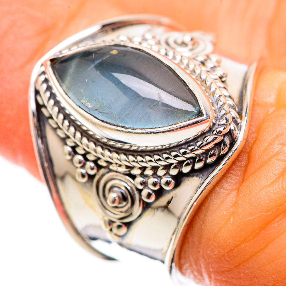Natural Aquamarine Ring Size 6.5 (925 Sterling Silver) RING135877