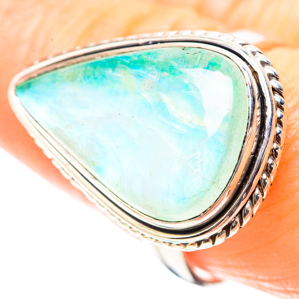 Green Moonstone Ring Size 8.75 (925 Sterling Silver) RING136624