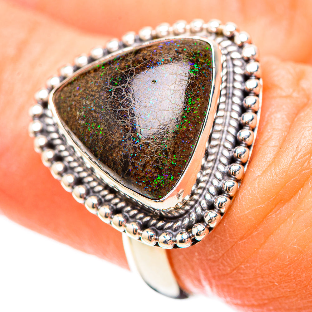 Andamooka Opal 925 Sterling Silver Ring Size 6.25 Ana Co R136261