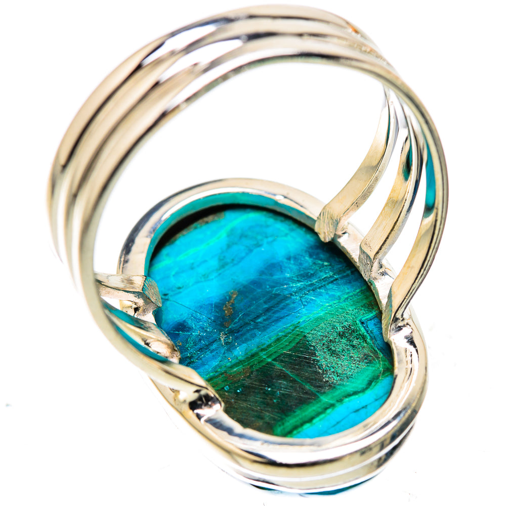 Large Malachite In Chrysocolla Ring Size 12 (925 Sterling Silver) RING135761