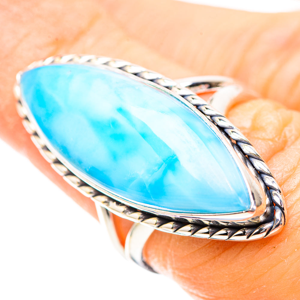 Large Larimar 925 Sterling Silver Ring Size 6.25 (925 Sterling Silver) RING137338