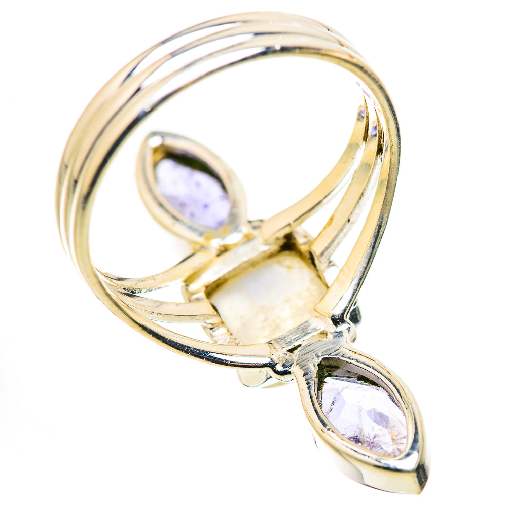 Rainbow Moonstone, Tanzanite Ring Size 10.25 (925 Sterling Silver) RING134646
