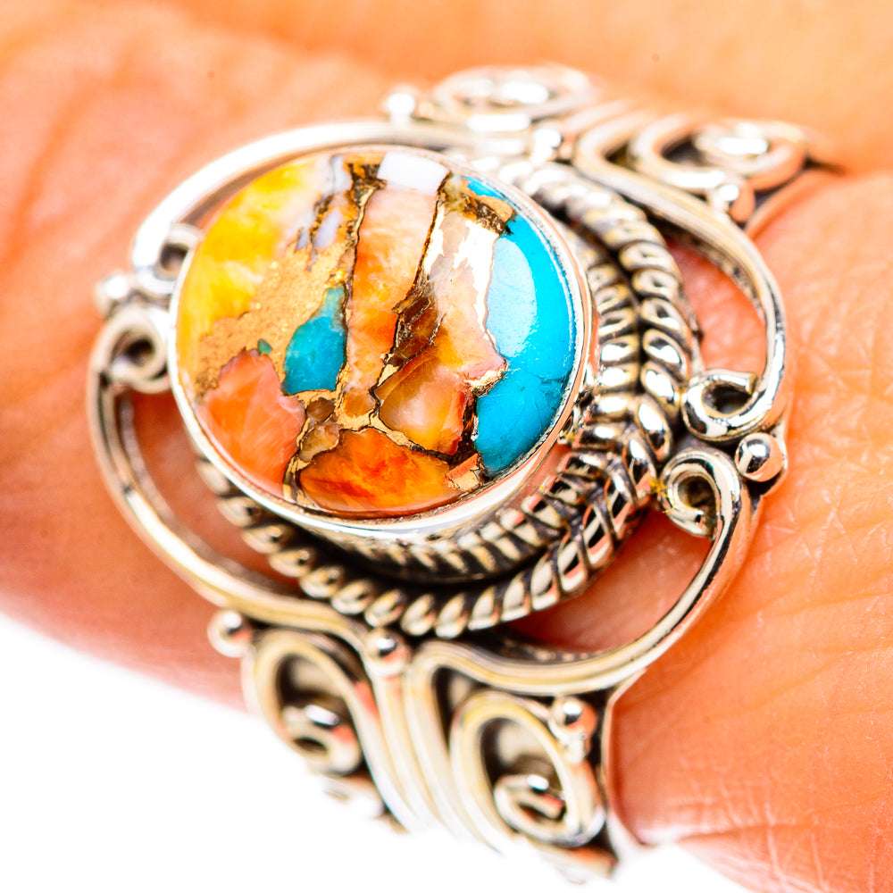 Spiny Oyster Turquoise 925 Sterling Silver Ring Size 9 (925 Sterling Silver) RING137712