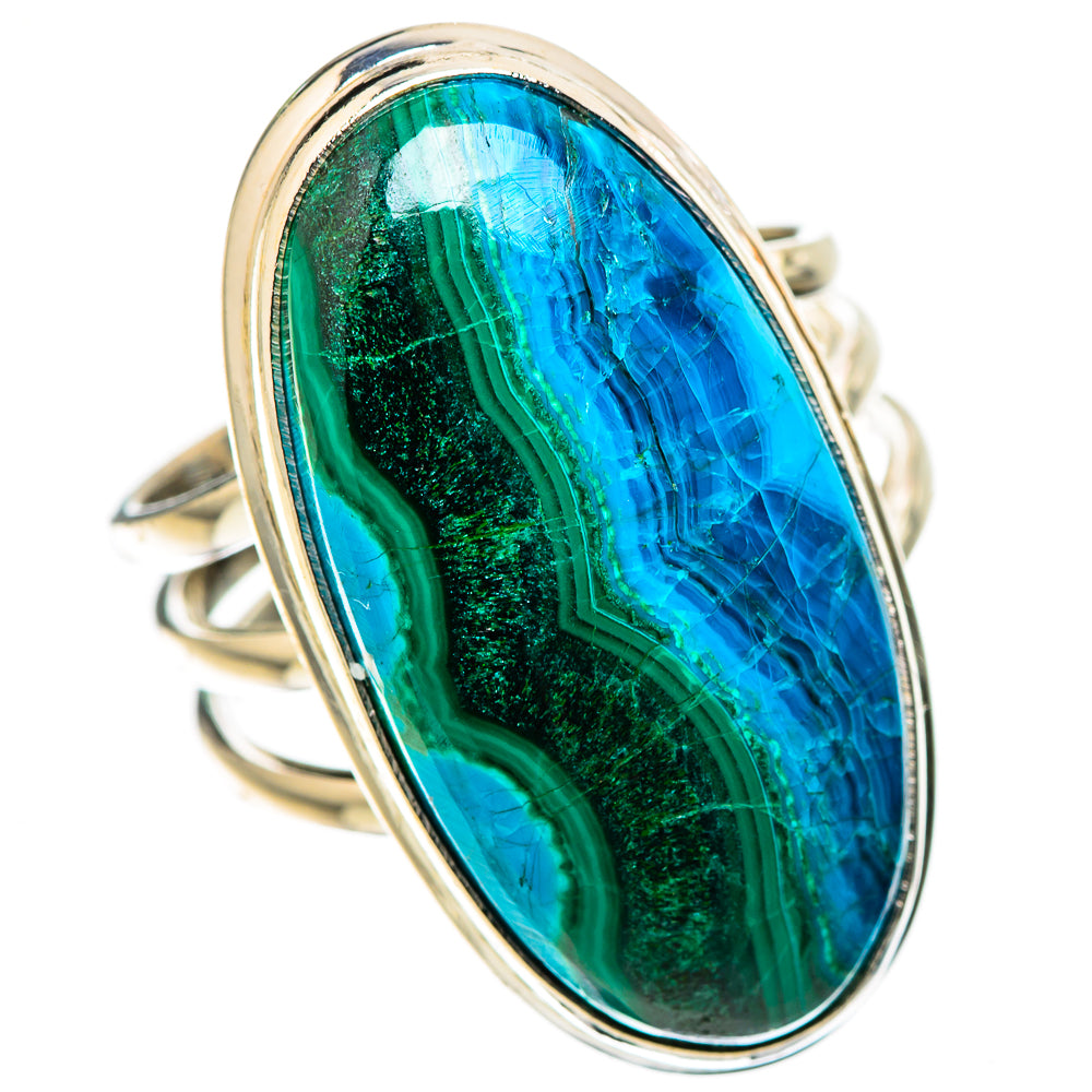 Large Malachite In Chrysocolla Ring Size 8.75 (925 Sterling Silver) RING136204