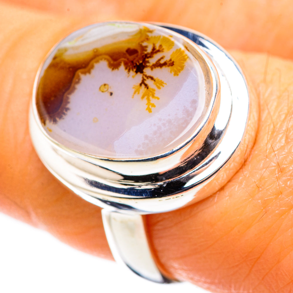 Scenic Dendritic Agate Ring Size 7.75 (925 Sterling Silver) RING135601