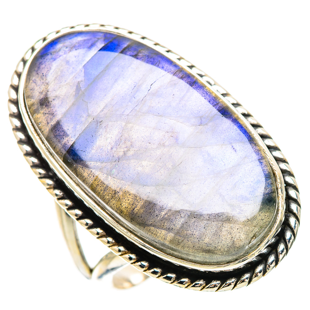 Large Labradorite 925 Sterling Silver Ring Size 7.75 Ana Co R135348