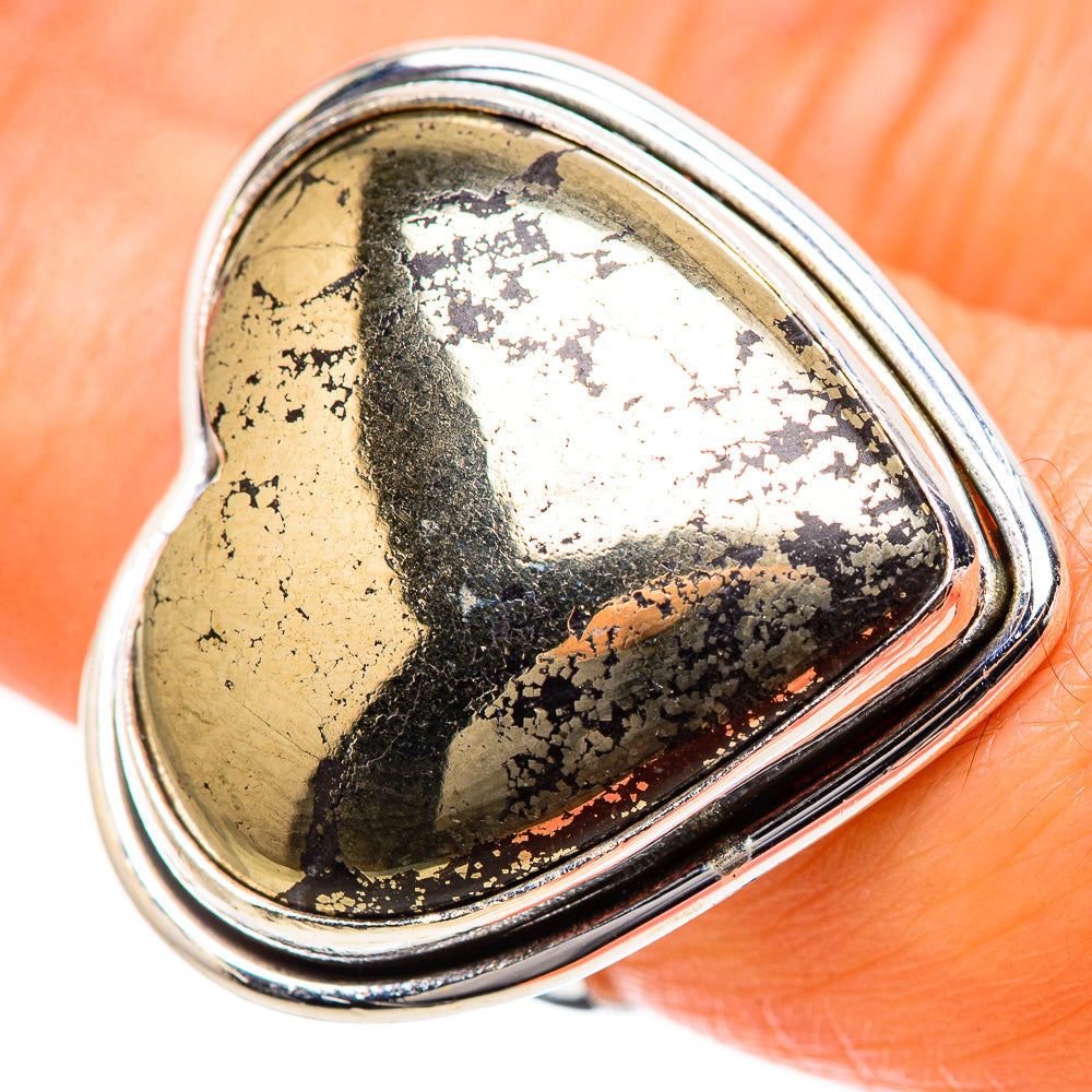 Large Pyrite Ring Size 7.25 (925 Sterling Silver) RING135567