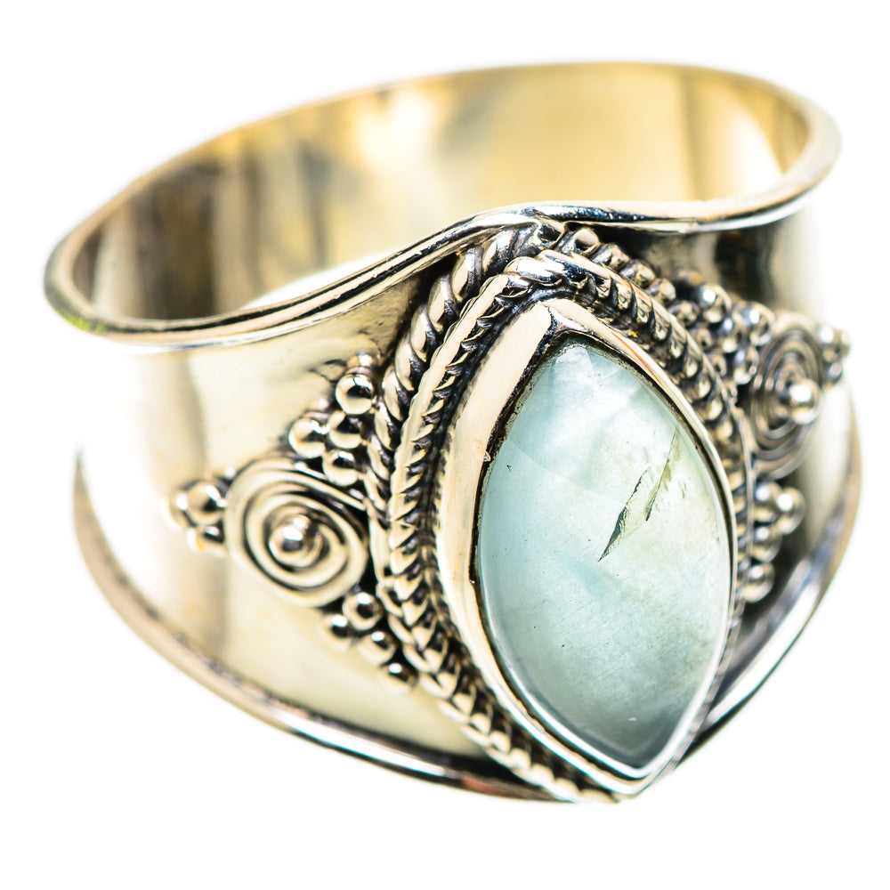Anasilvercos Natural Aquamarine Ring Size 10.25 (925 Sterling Silver)