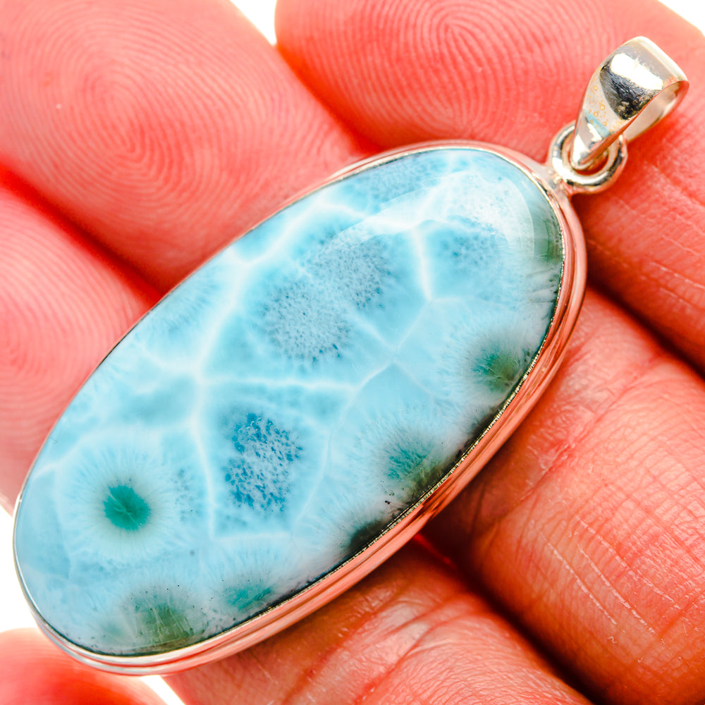 Larimar Pendant 2" (925 Sterling Silver) PD37455