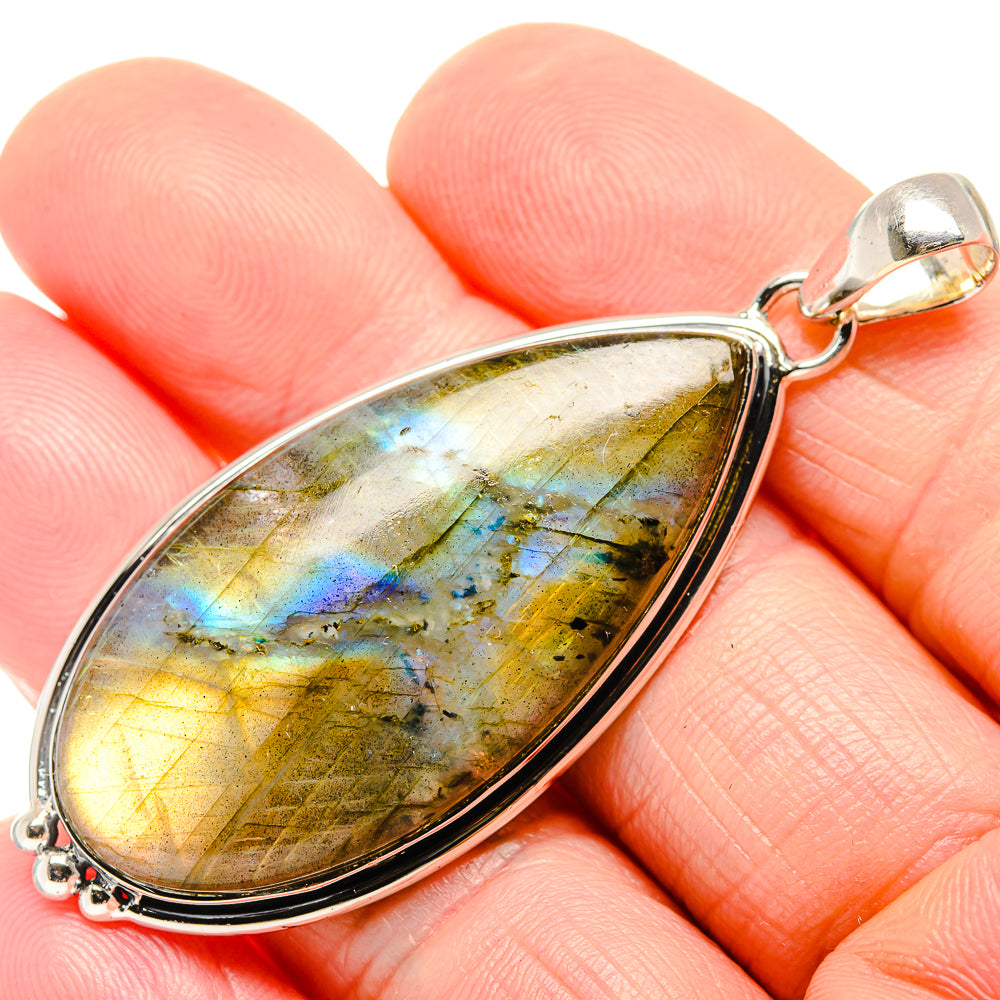 Labradorite Pendant 2 3/8" (925 Sterling Silver) PD36333