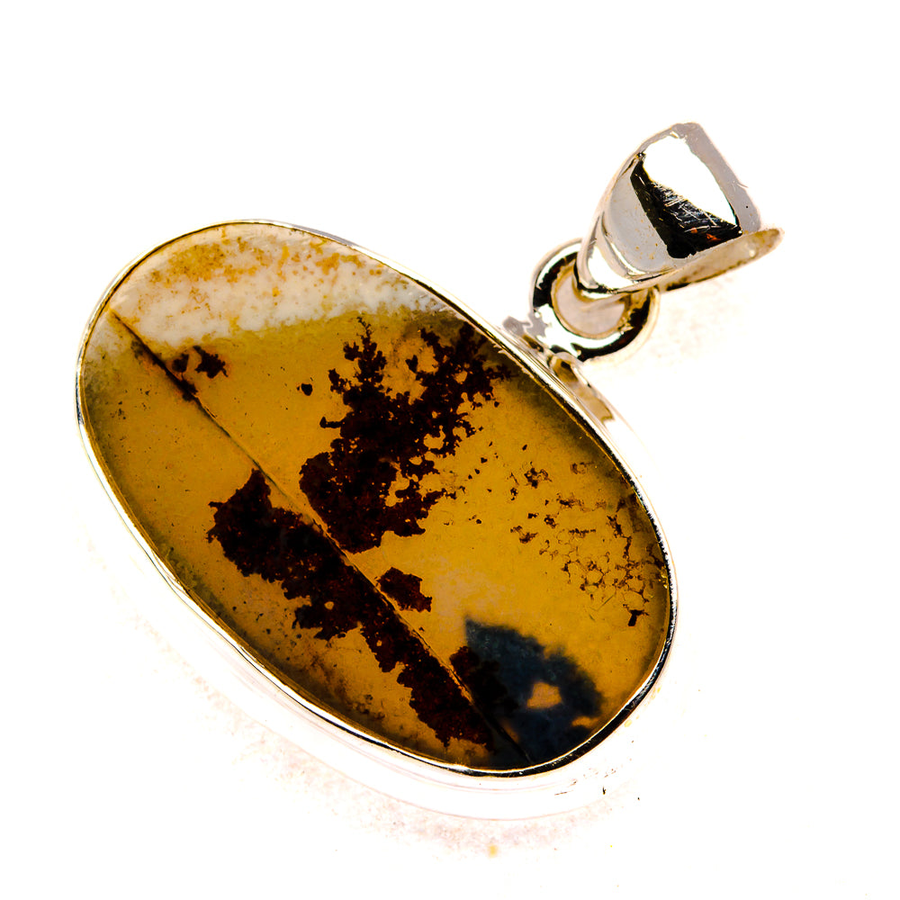 Scenic Dendritic Agate Pendant 1" (925 Sterling Silver) PD37349