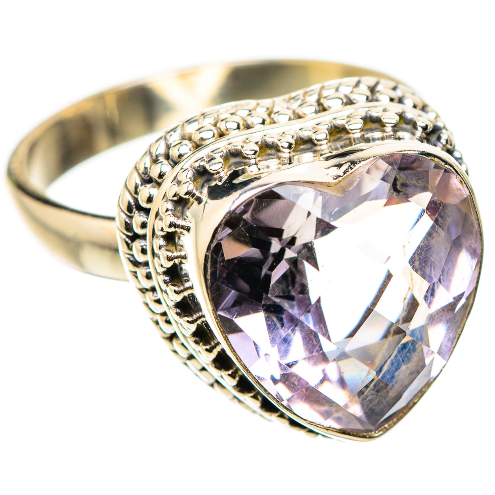 Anasilvercos Faceted Amethyst Ring Size 8.25 (925 Sterling Silver)