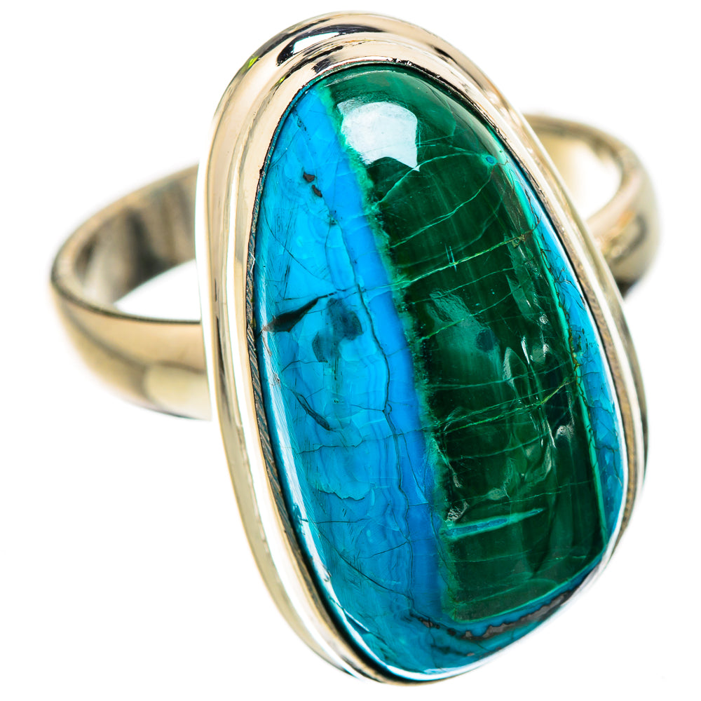 Malachite In Chrysocolla Ring Size 8.5 (925 Sterling Silver) RING135253