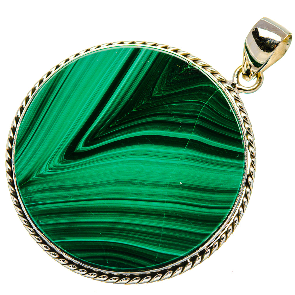 Malachite Pendant 2"  (925 Sterling Silver) PD37242
