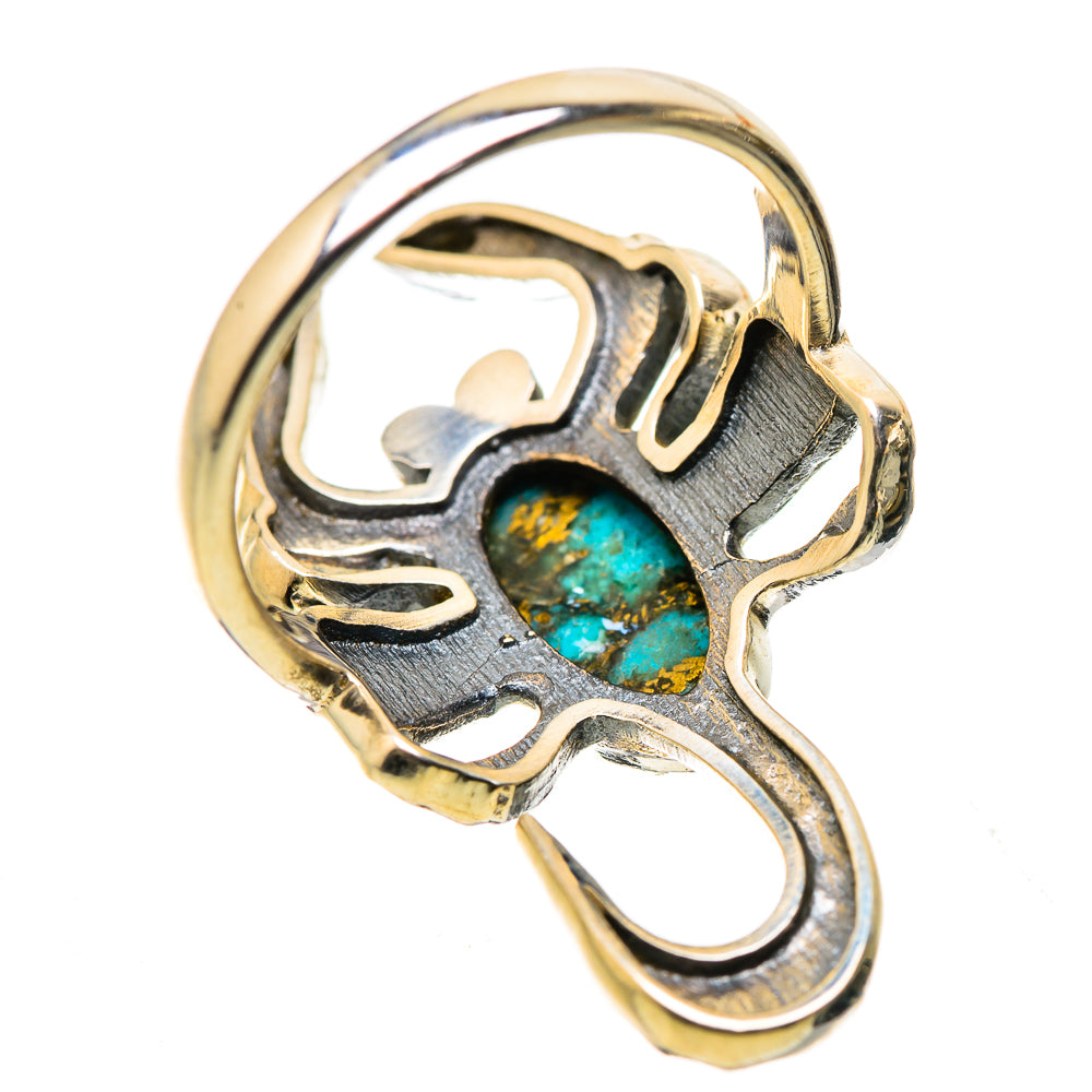 Blue Copper Composite Turquoise Ring Size 7.5 (925 Sterling Silver) RING134866
