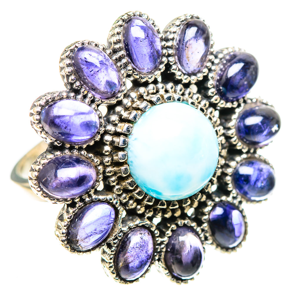 Large Larimar, Tanzanite Ring Size 10 (925 Sterling Silver) RING136955