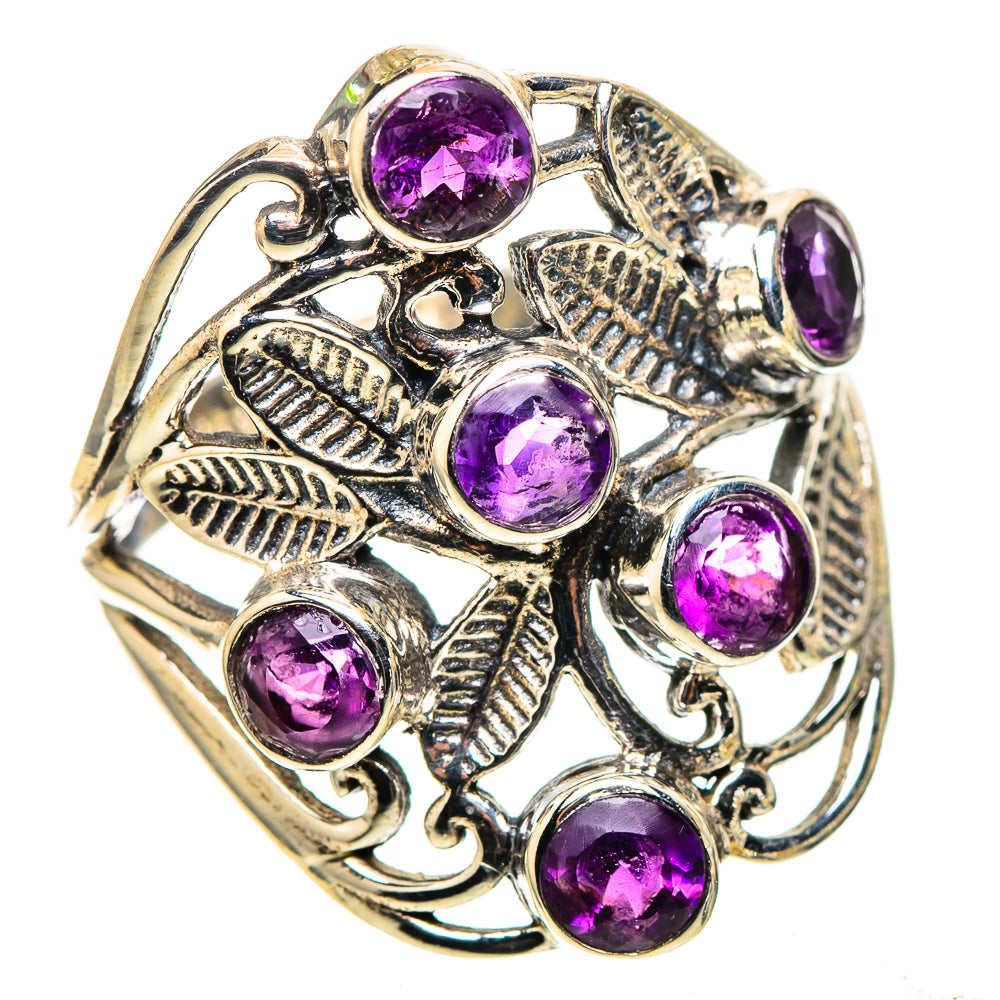 Faceted Amethyst 925 Sterling Silver Ring Size 8 (925 Sterling Silver) RING137655
